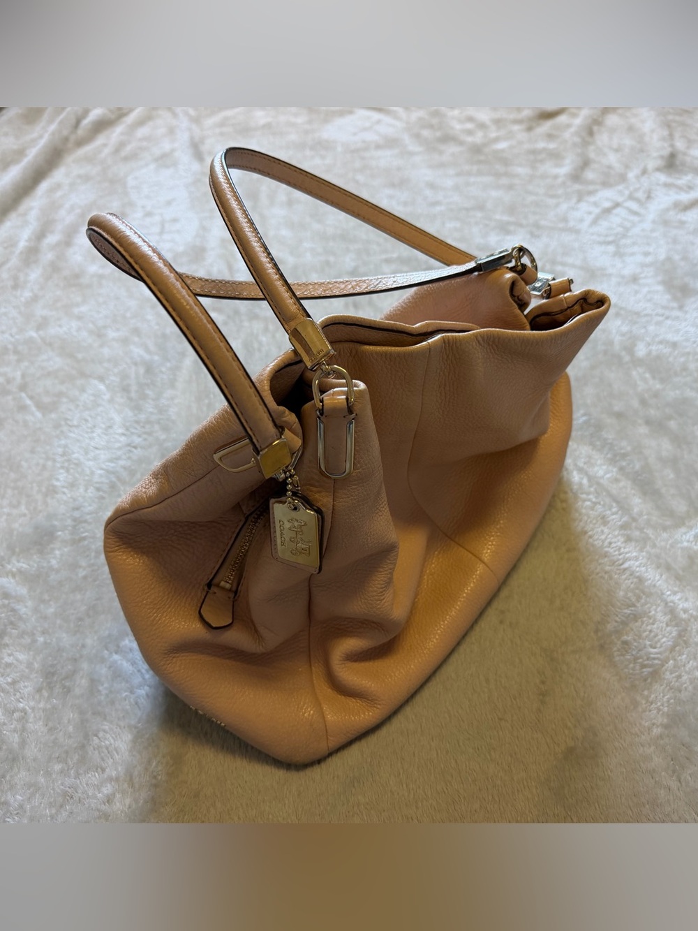 Coach Madison Phoebe Leather Shoulder Bag in Blush Pink